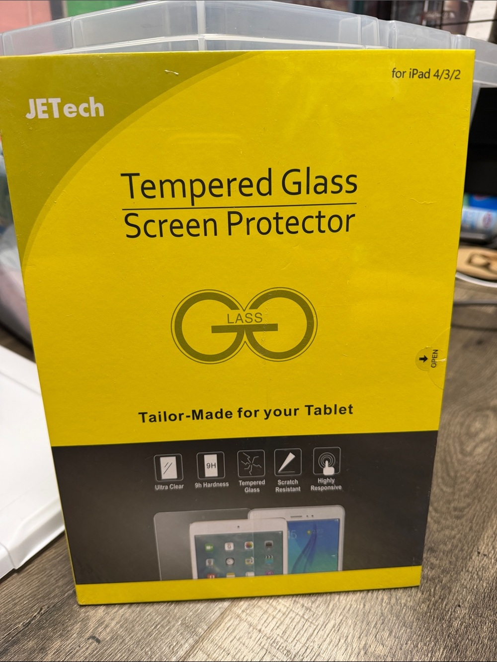 JETech Yellow Tempered Glass Screen Protector for Tablets